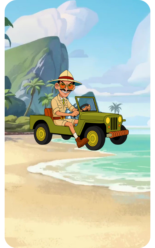 Child exploring the Learning About Adventure zone in Learn EduColor